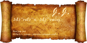 Jónás Jázmin névjegykártya
